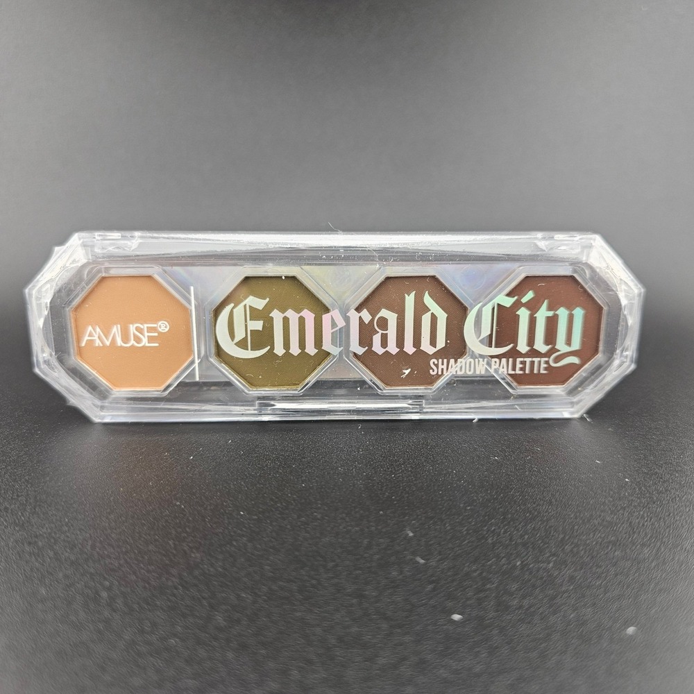 Amuse Emerald City Eyeshadow Palette Brown Green Tan Neutral Eye Makeup - MIX4